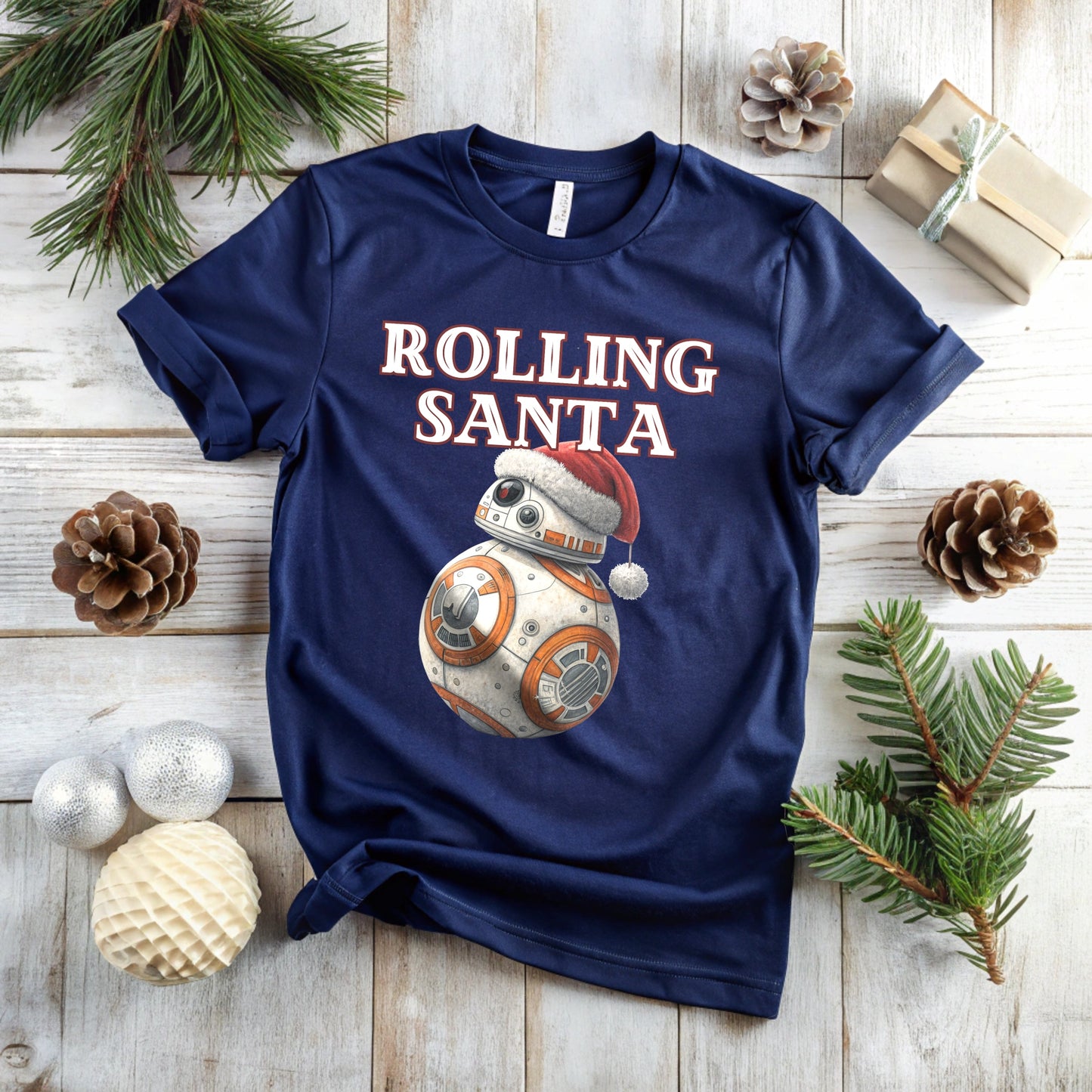 Rolling Santa BB-8 Tee