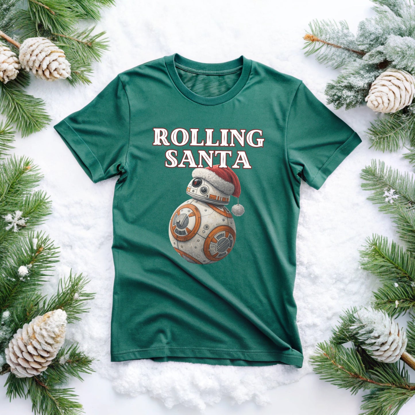 Rolling Santa BB-8 Tee