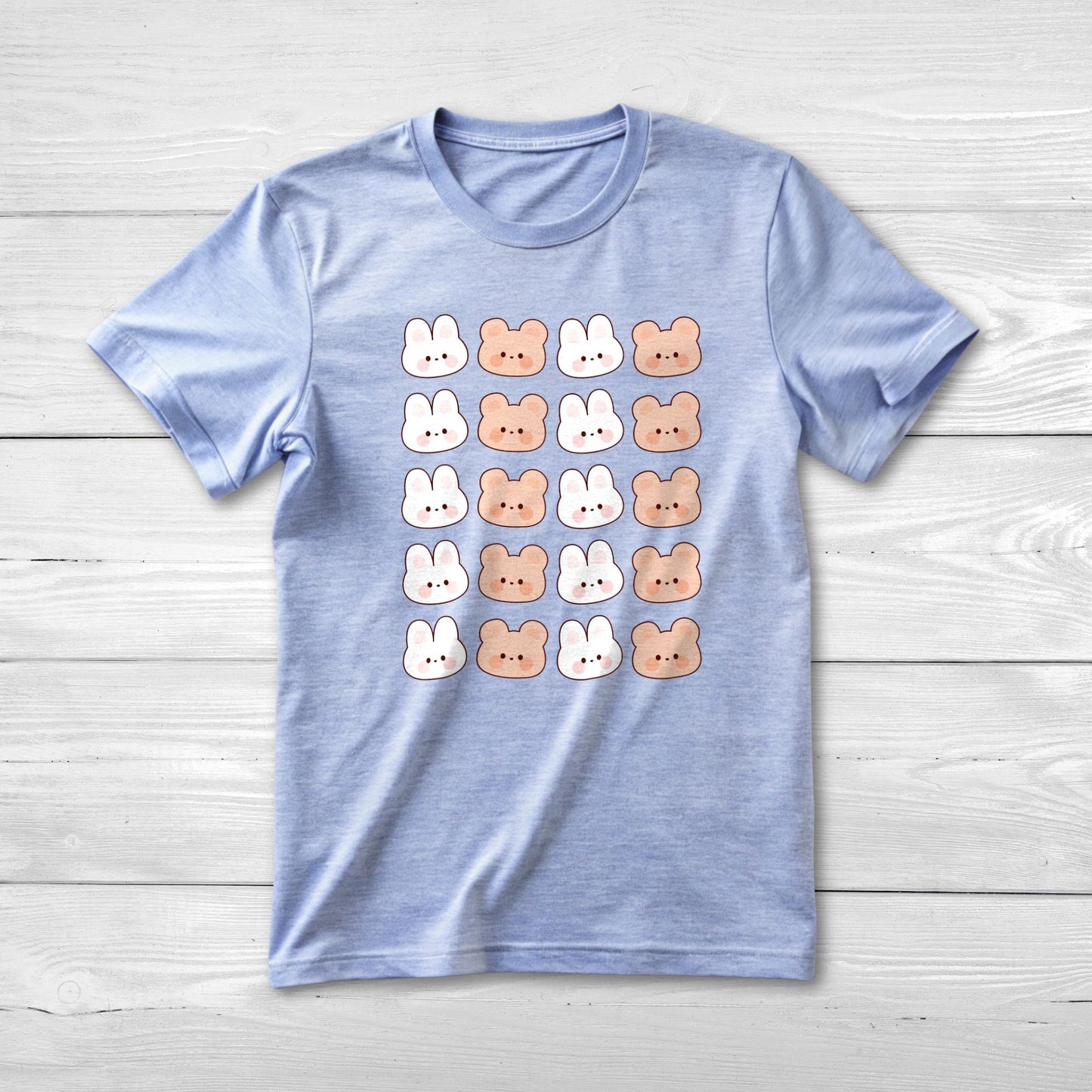 Bunny Bear pattern T-Shirt