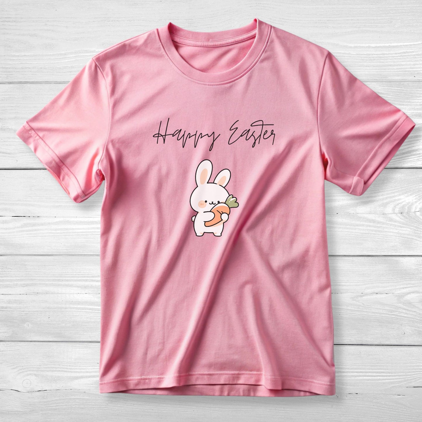 Cute bunny hugging carrot Tee for Easter