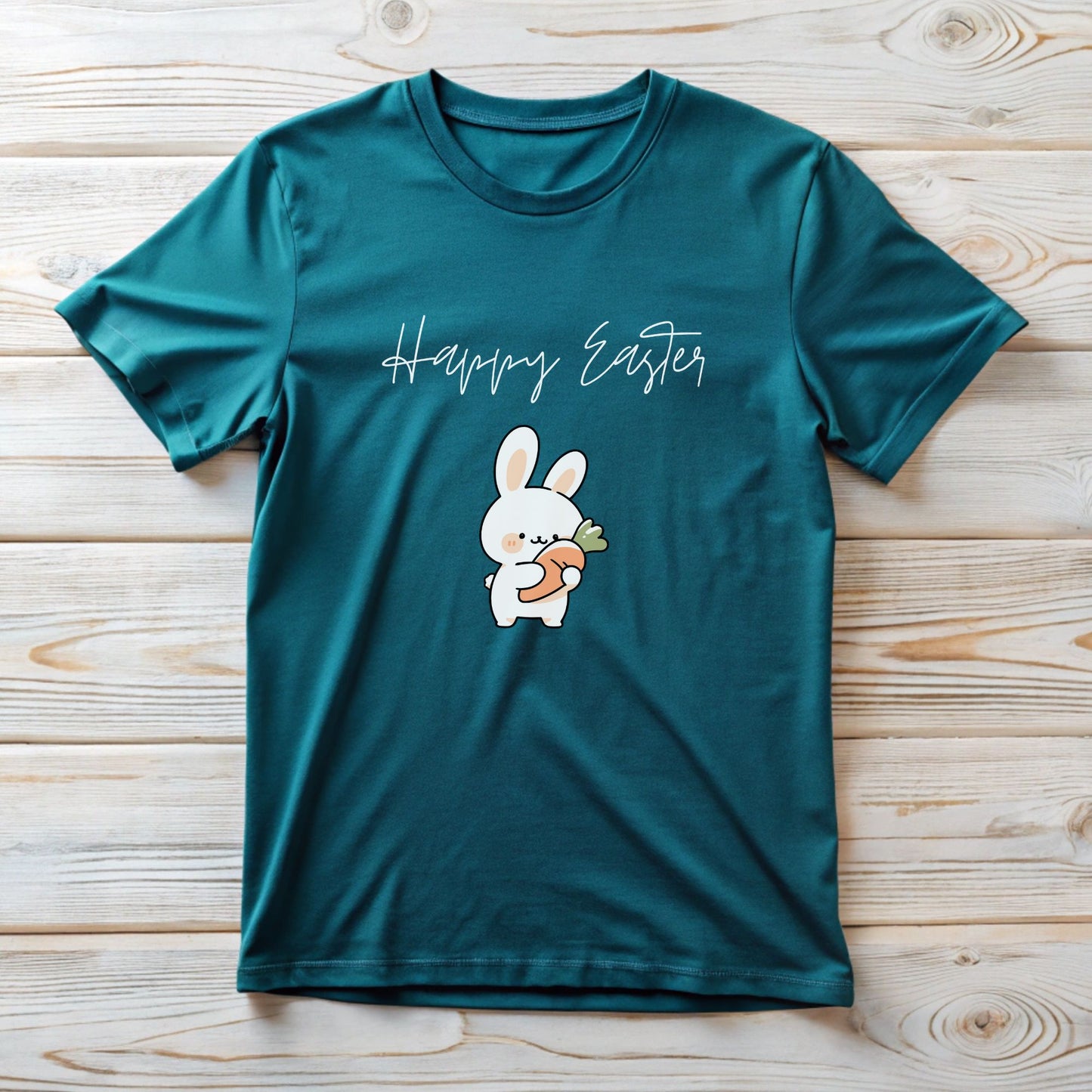 Cute bunny hugging carrot Tee for Easter