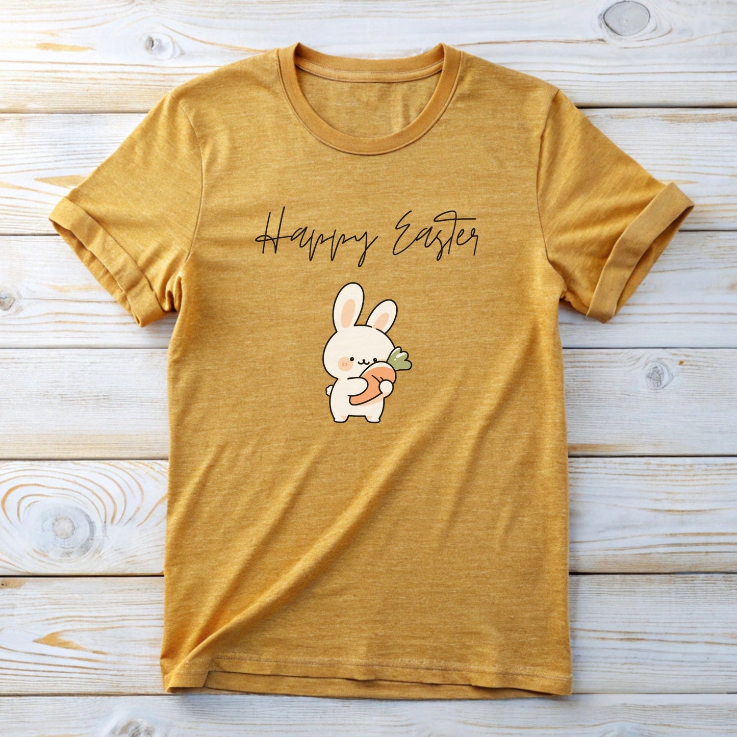 Cute bunny hugging carrot Tee for Easter