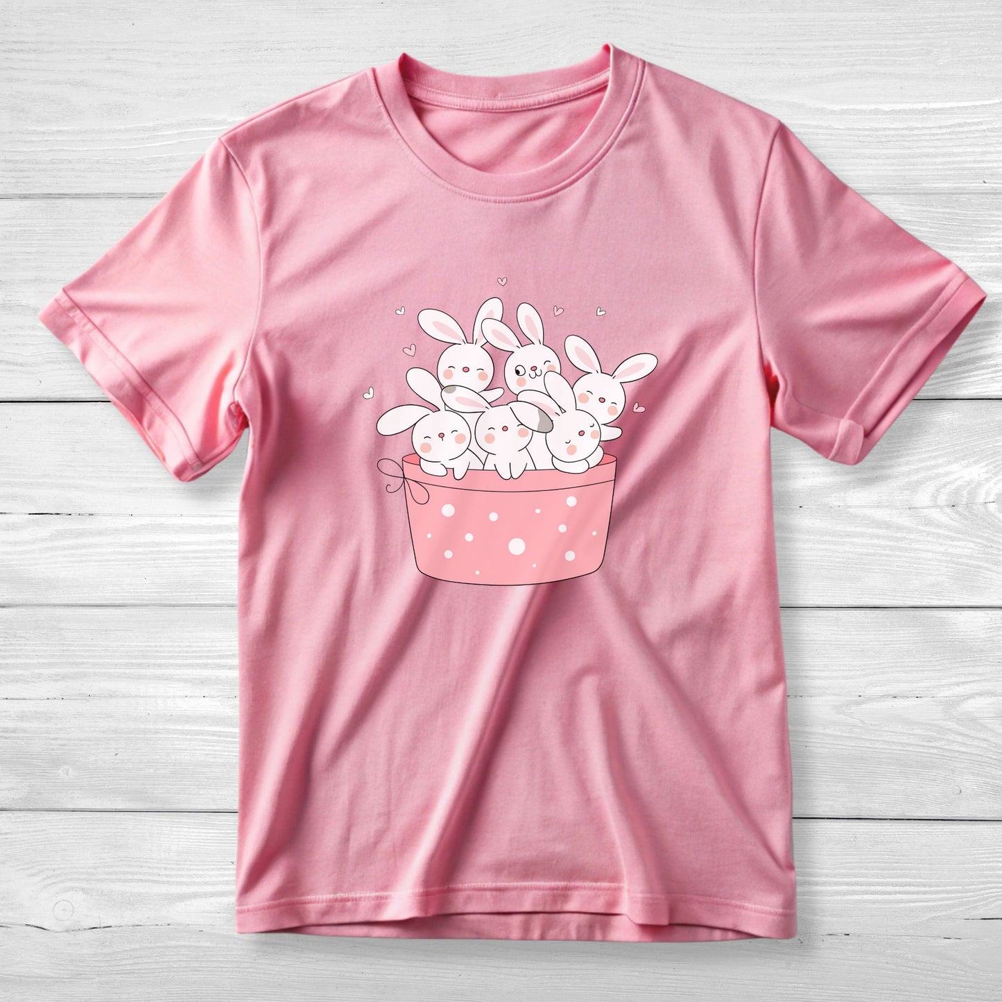 Cute bunnies in a basket Tee for Easter