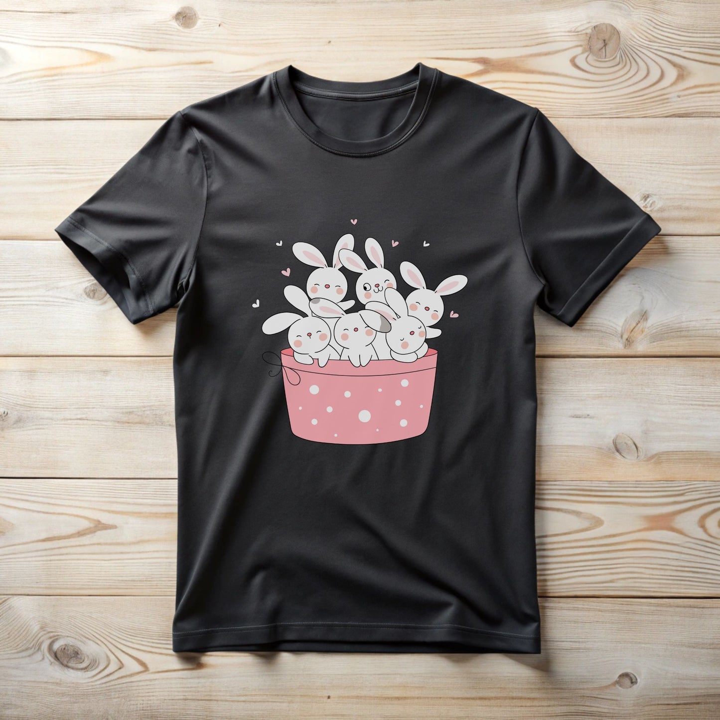 Cute bunnies in a basket Tee for Easter