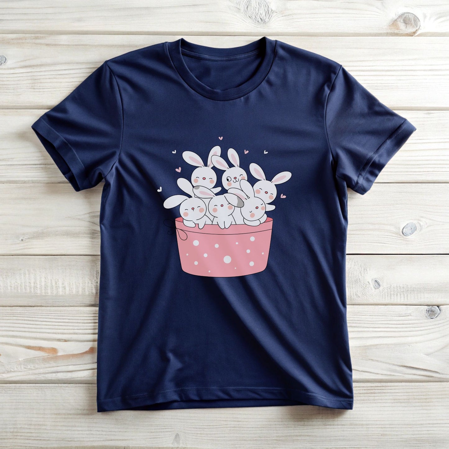 Cute bunnies in a basket Tee for Easter