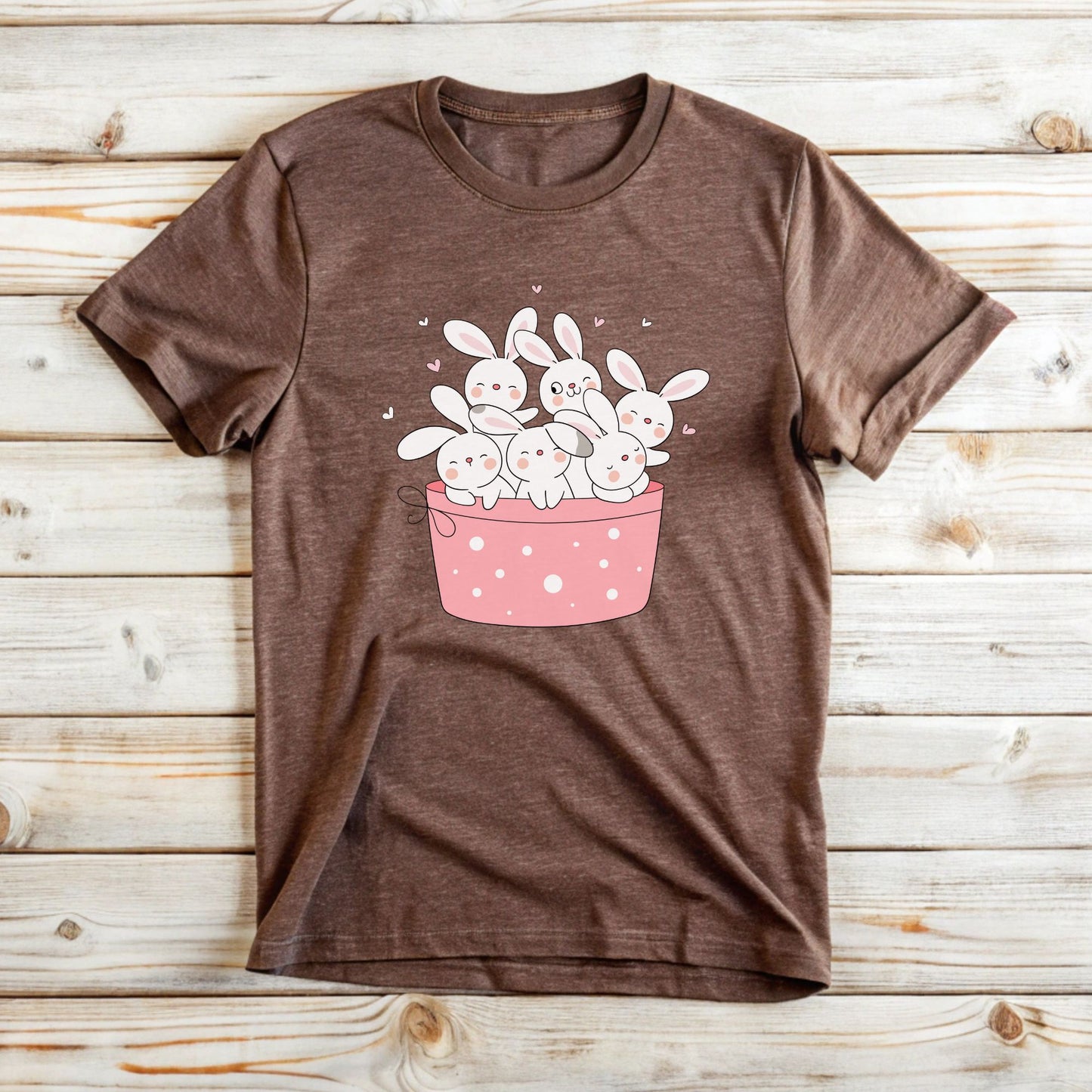 Cute bunnies in a basket Tee for Easter