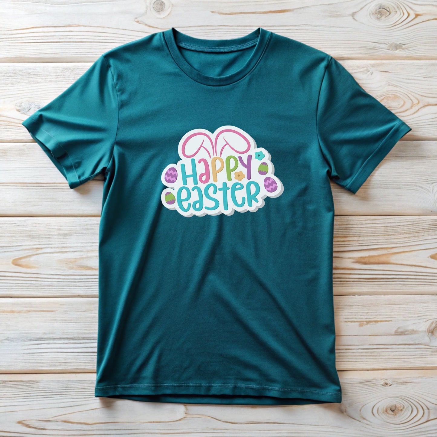 Easter Bunny Unisex Tee Cute Sticker Design