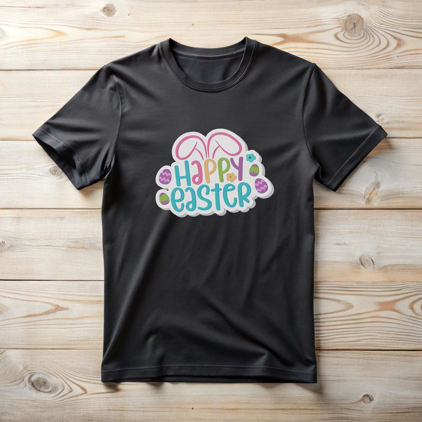 Easter Bunny Unisex Tee Cute Sticker Design