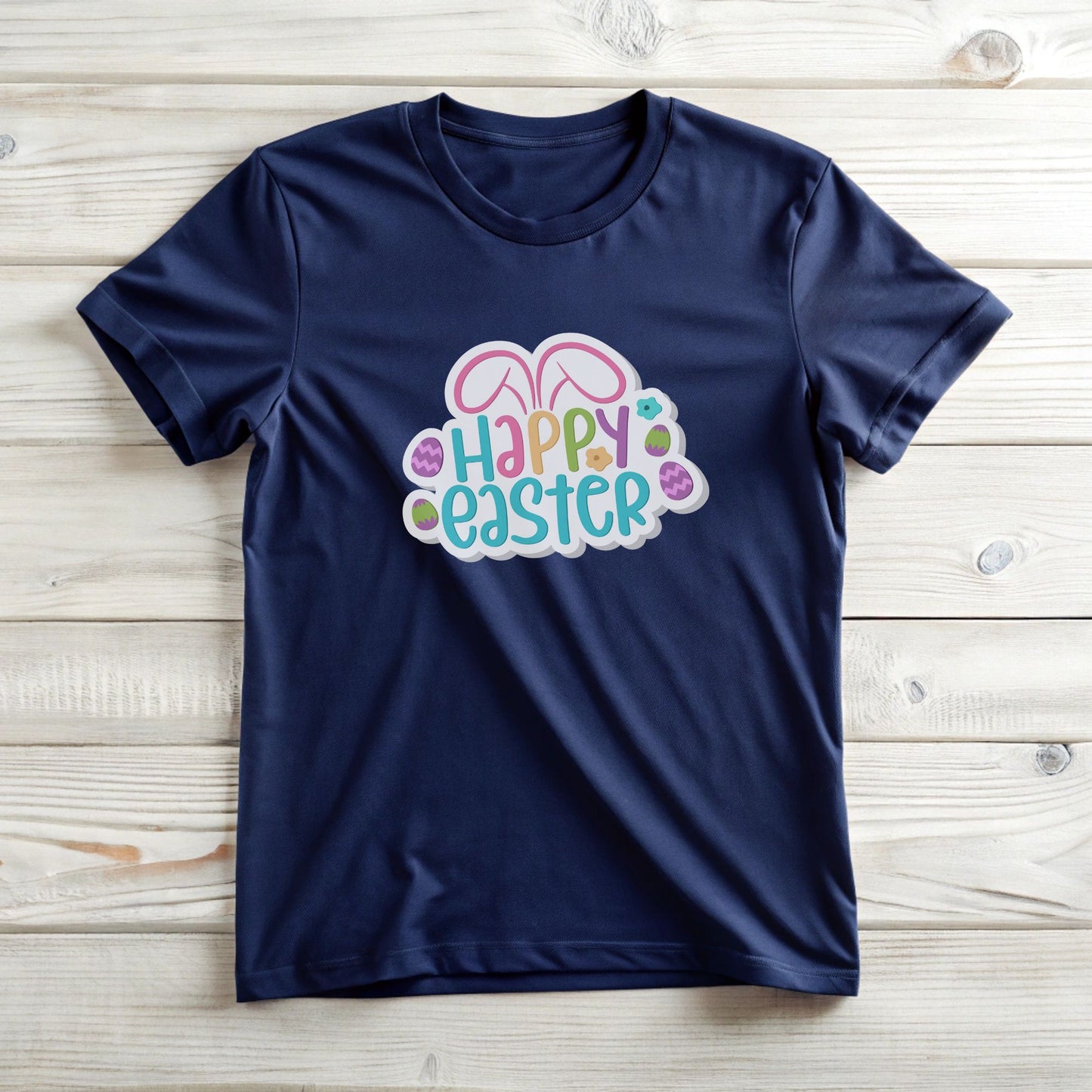 Easter Bunny Unisex Tee Cute Sticker Design