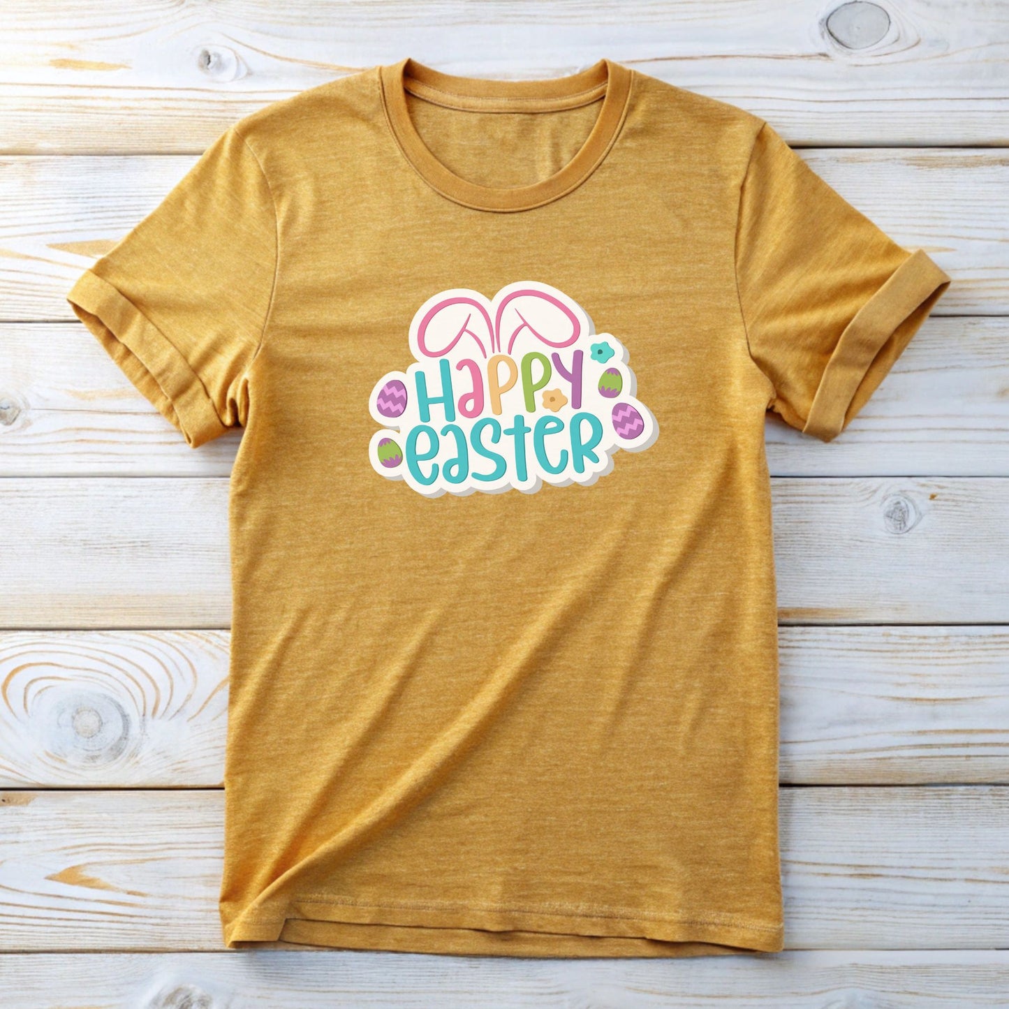 Easter Bunny Unisex Tee Cute Sticker Design