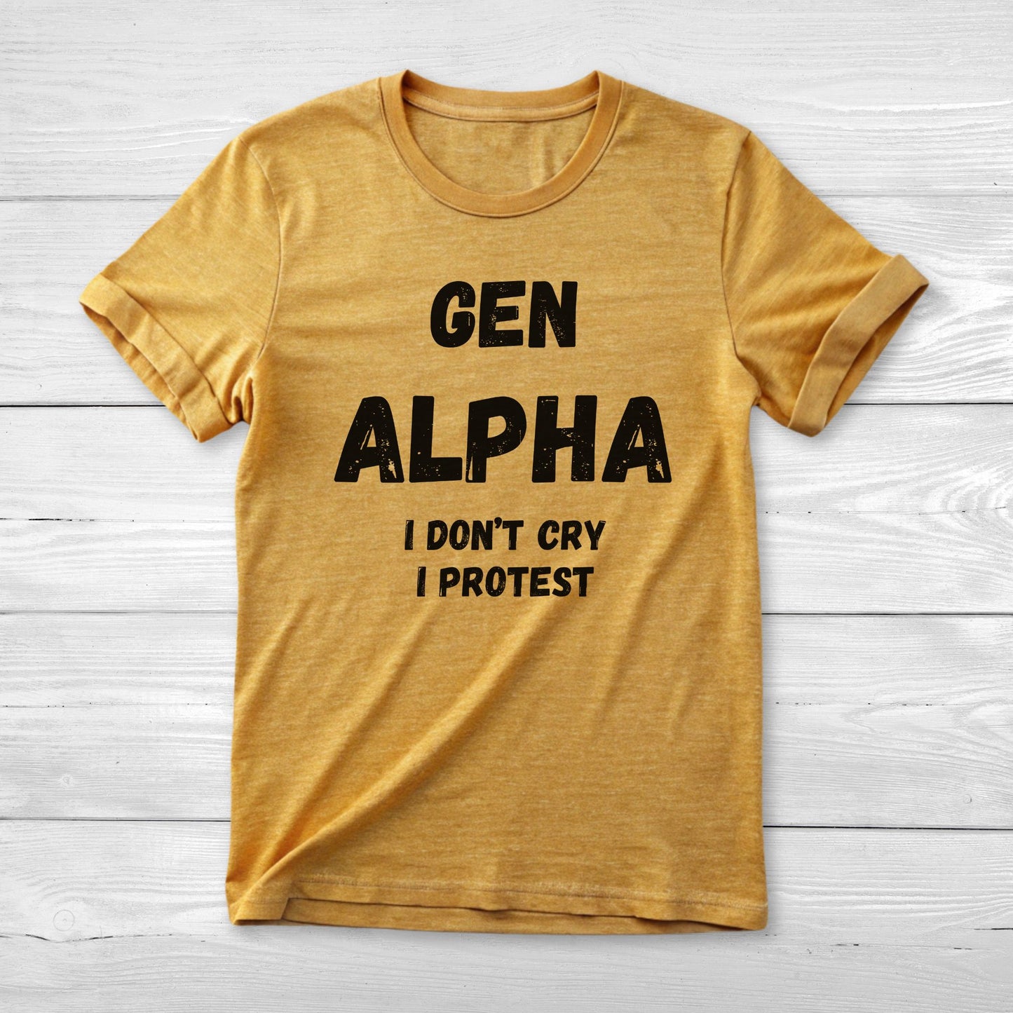 GEN Alpha I don’t cry, I Protest