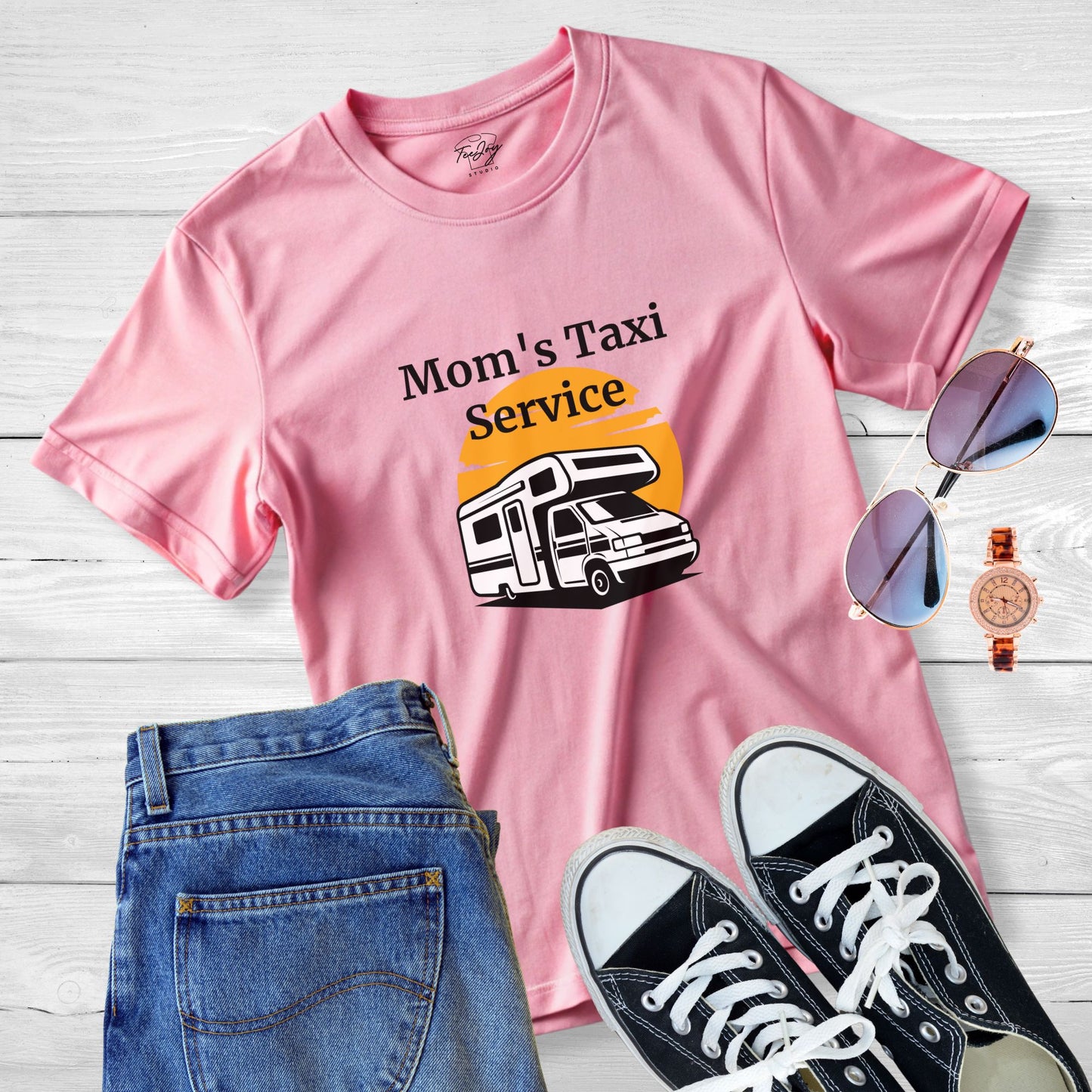 Mom's Taxi Service - Campervan -Tee