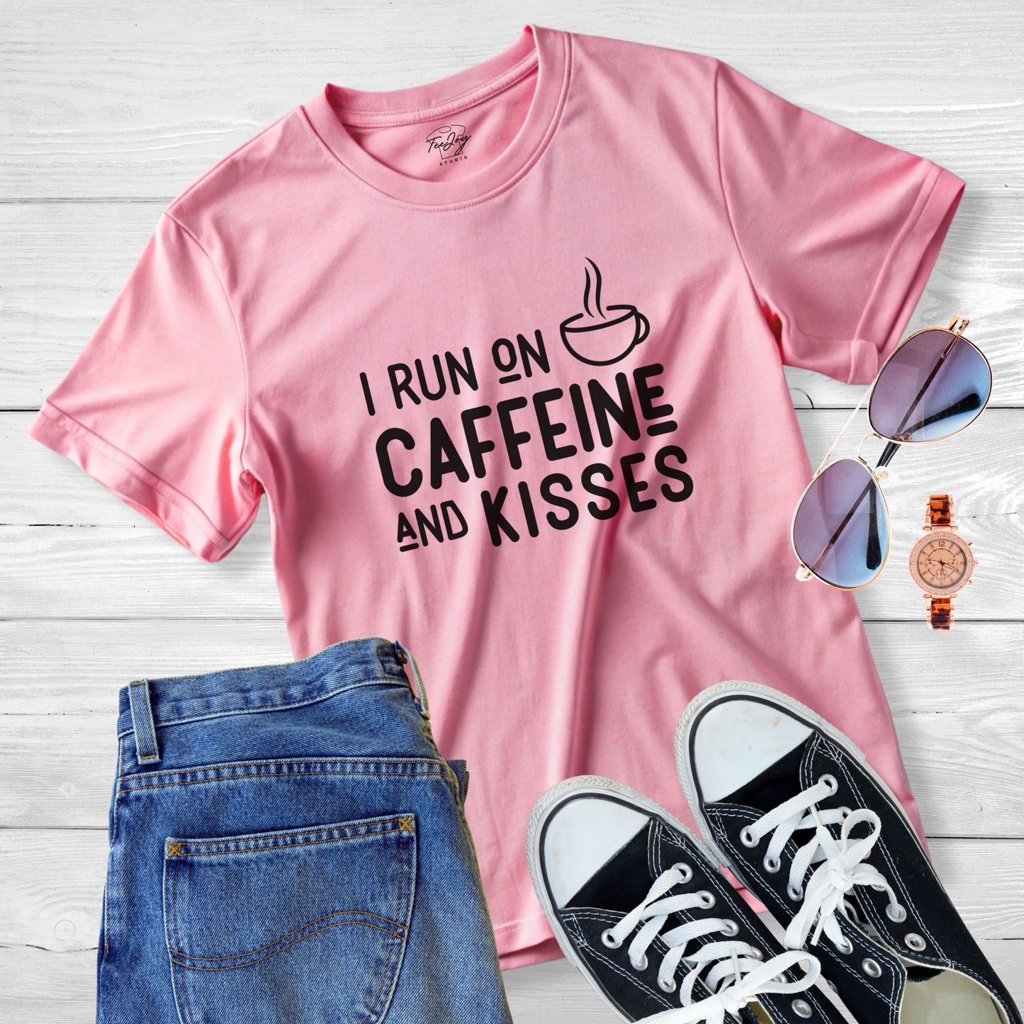 Caffeine & Kisses: The Ultimate Mom Fuel T-Shirt