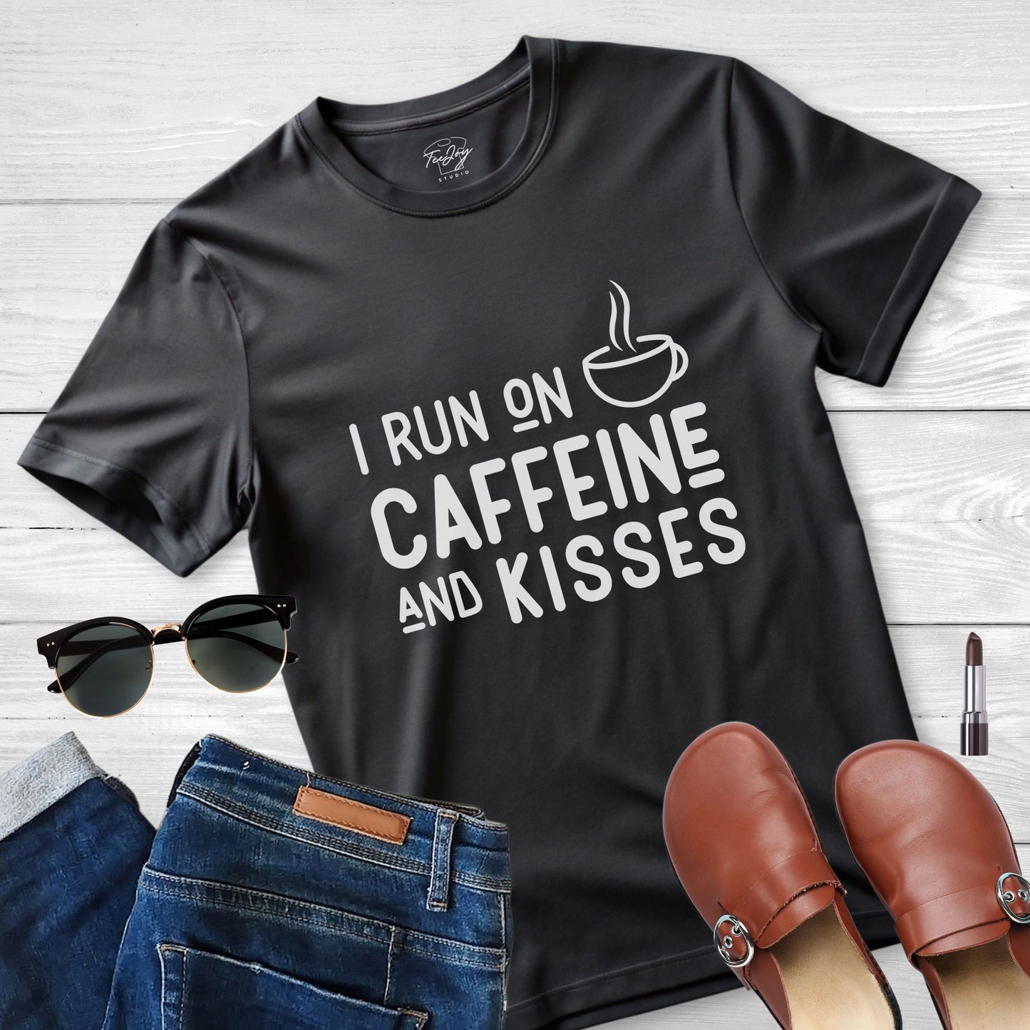 Caffeine & Kisses: The Ultimate Mom Fuel T-Shirt