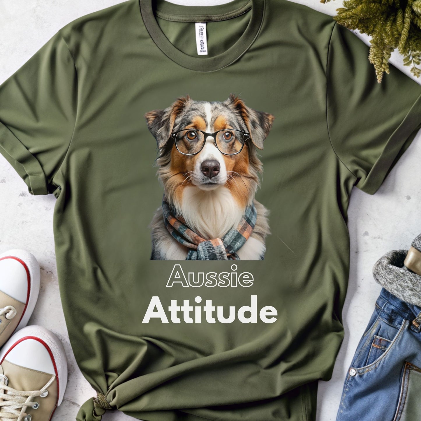 Cute Australian Shepherd Dog T-shirt | Aussie Attitude