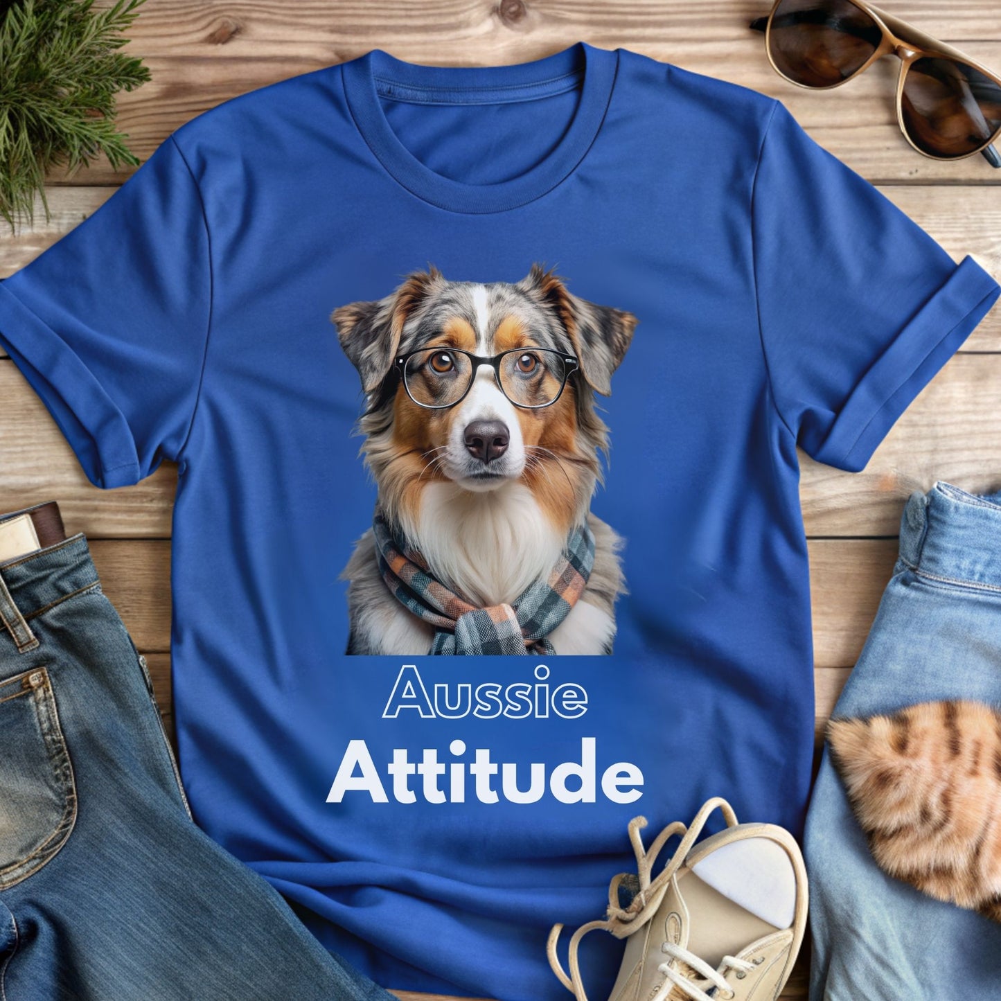 Cute Australian Shepherd Dog T-shirt | Aussie Attitude