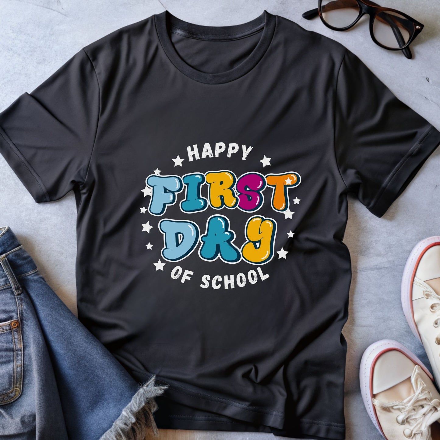 Happy First Day of School Teacher Shirt | Back to School Shirt for Teachers version #2