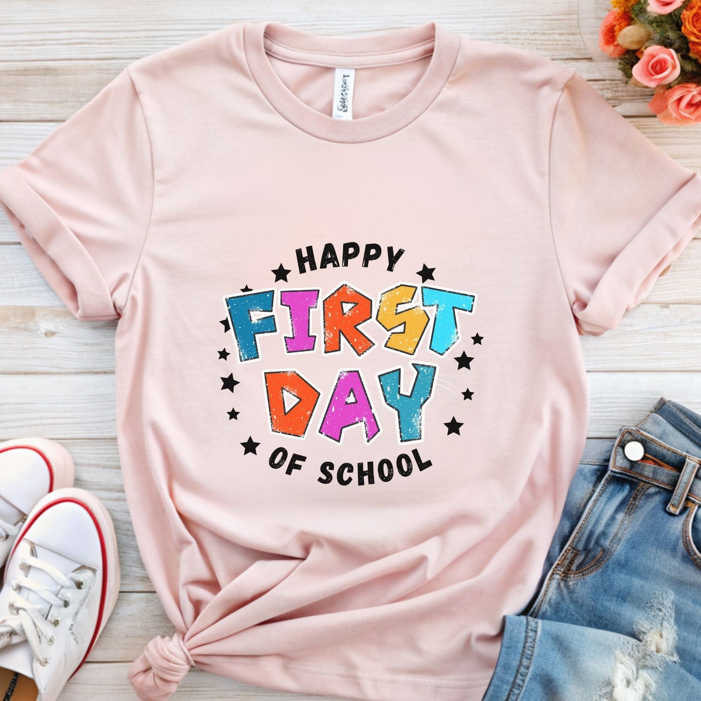 Happy First Day of School Teacher Shirt | Back to School Shirt for Teachers version #3