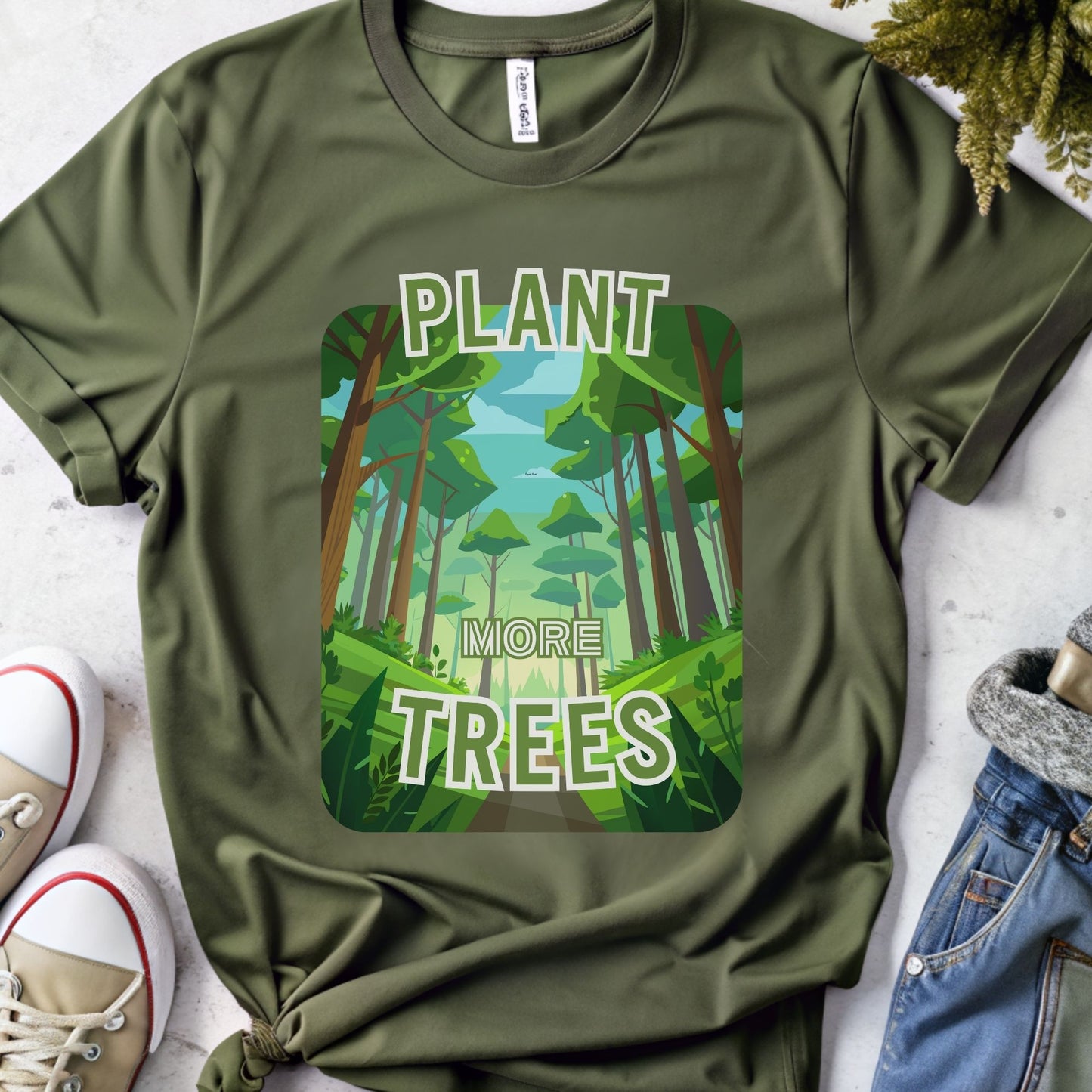 Plant More Trees T-Shirt | Deep Forest Design for Nature Lovers