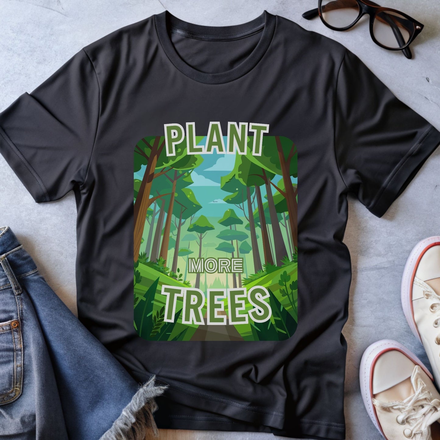 Plant More Trees T-Shirt | Deep Forest Design for Nature Lovers