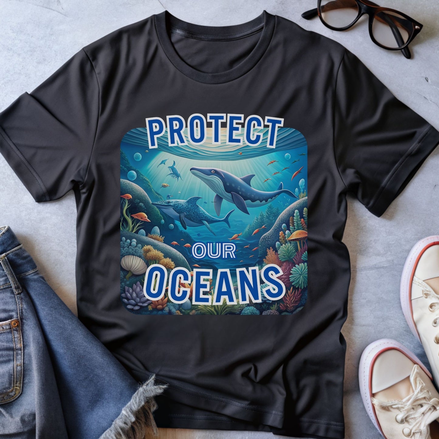 Protect Our Ocean T-Shirt | Deep Ocean Design for Ocean Lovers
