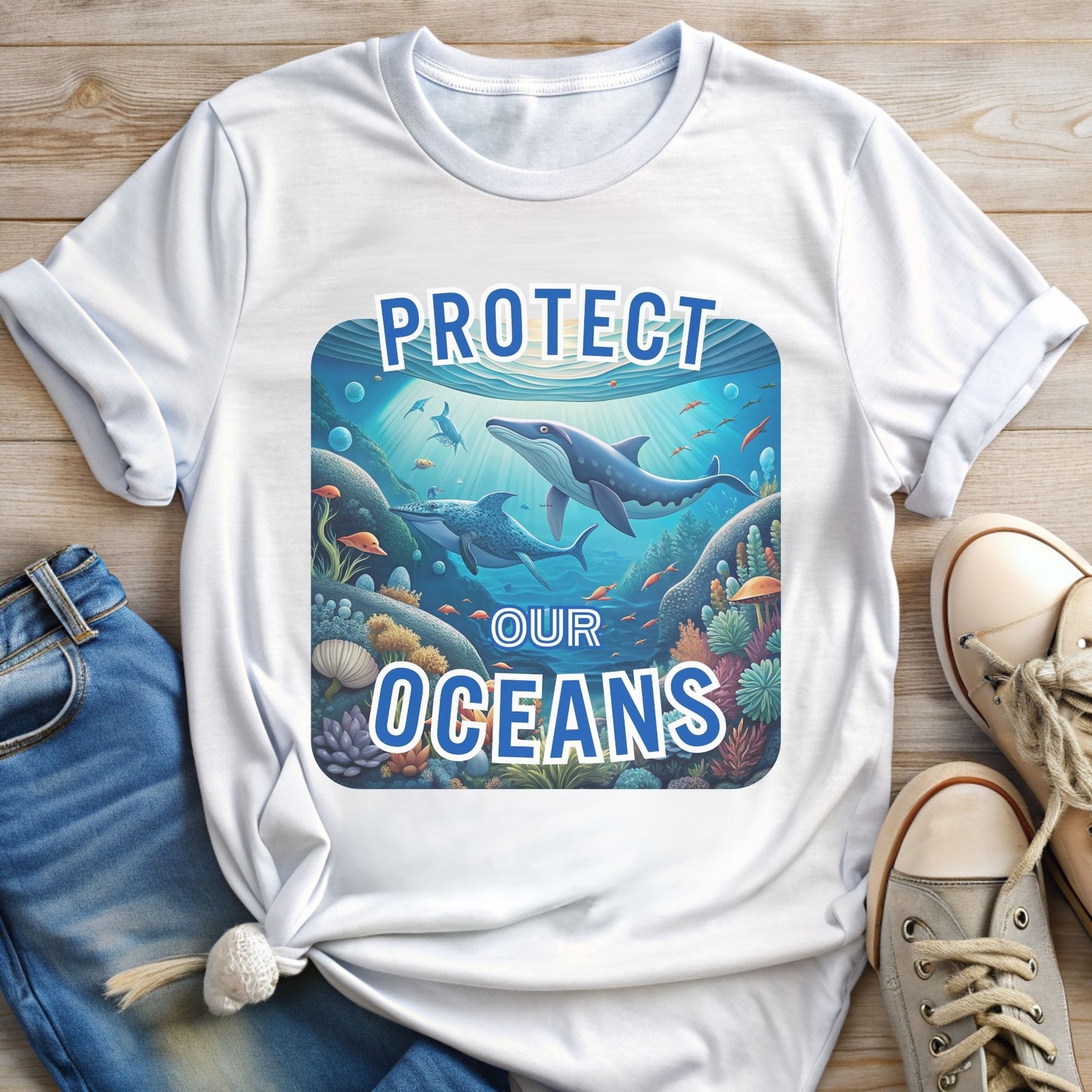 Protect Our Ocean T-Shirt | Deep Ocean Design for Ocean Lovers