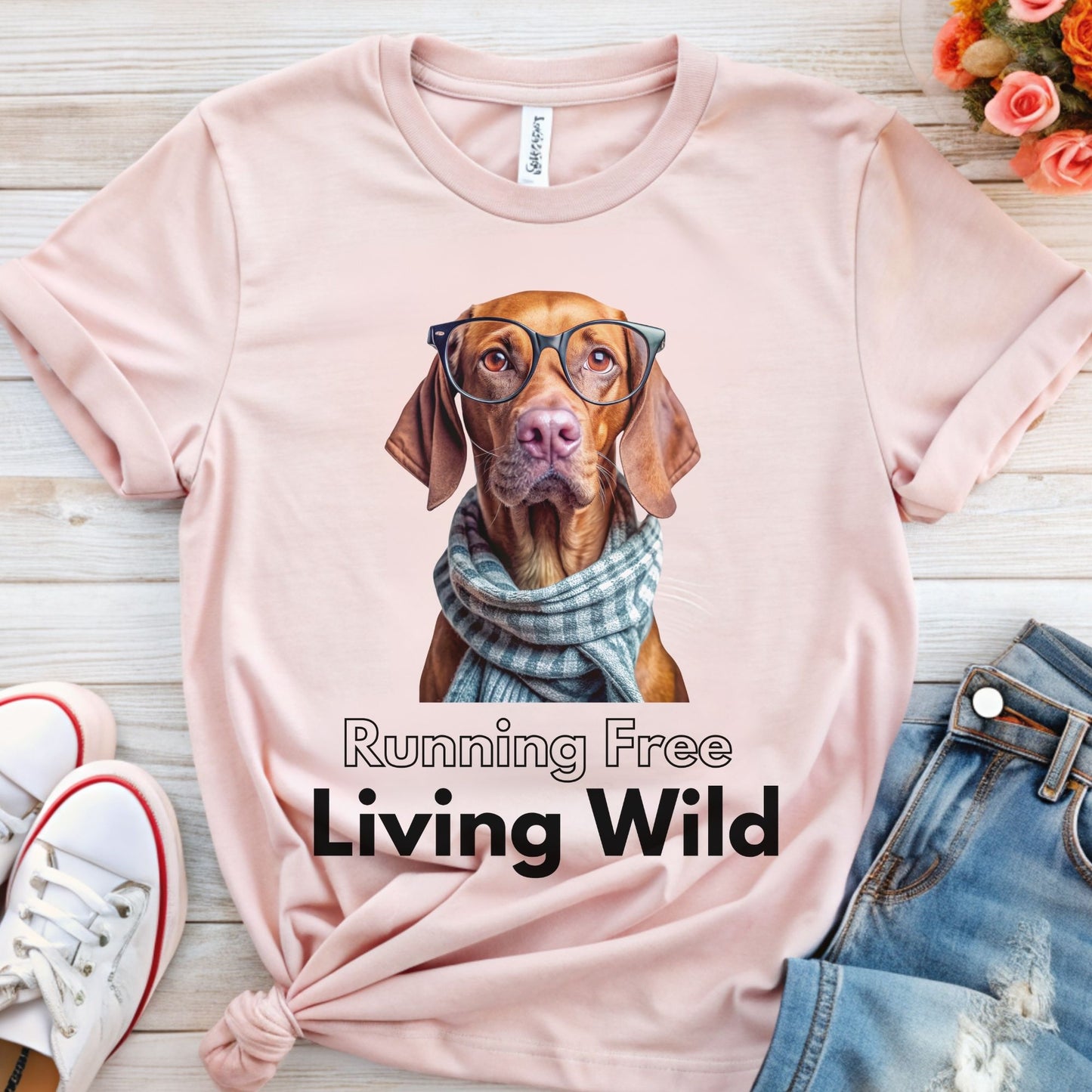 Cute Vizsla Dog Shirt for Dog Lover | Hipster Vizsla Tshirt