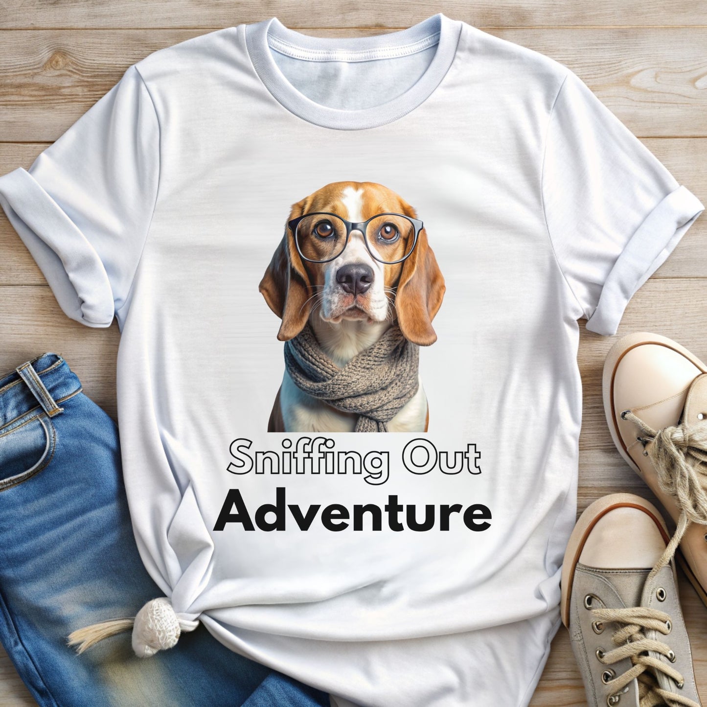 Cute Beagle Dog T-shirt for Dog Lovers | Sniffing Out Adventure