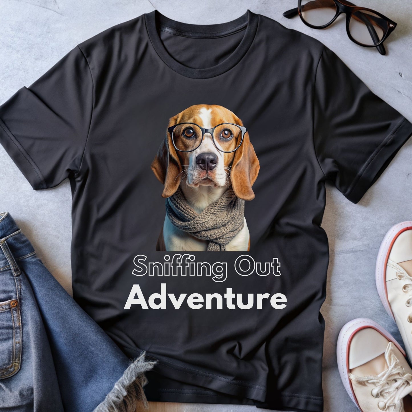 Cute Beagle Dog T-shirt for Dog Lovers | Sniffing Out Adventure