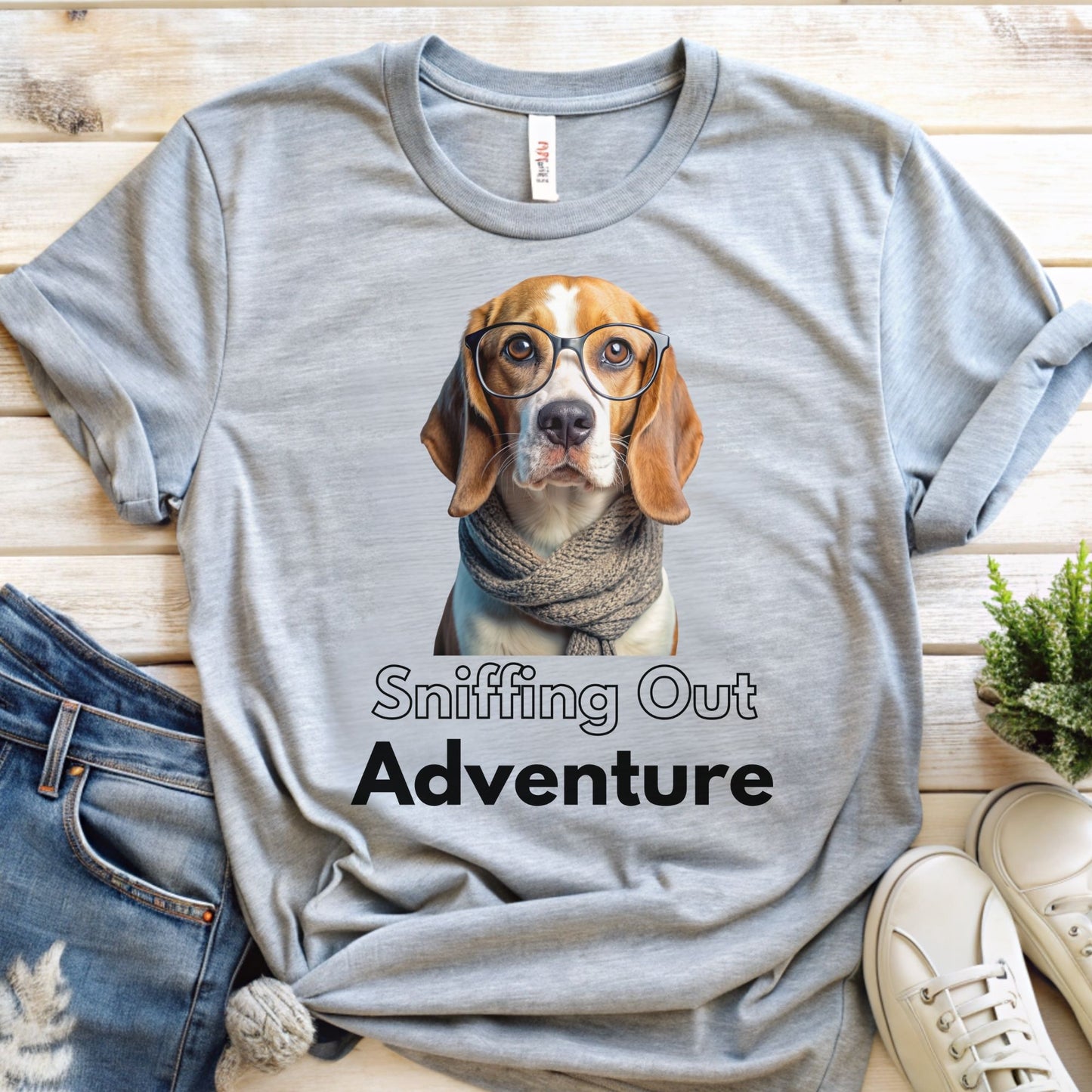 Cute Beagle Dog T-shirt for Dog Lovers | Sniffing Out Adventure