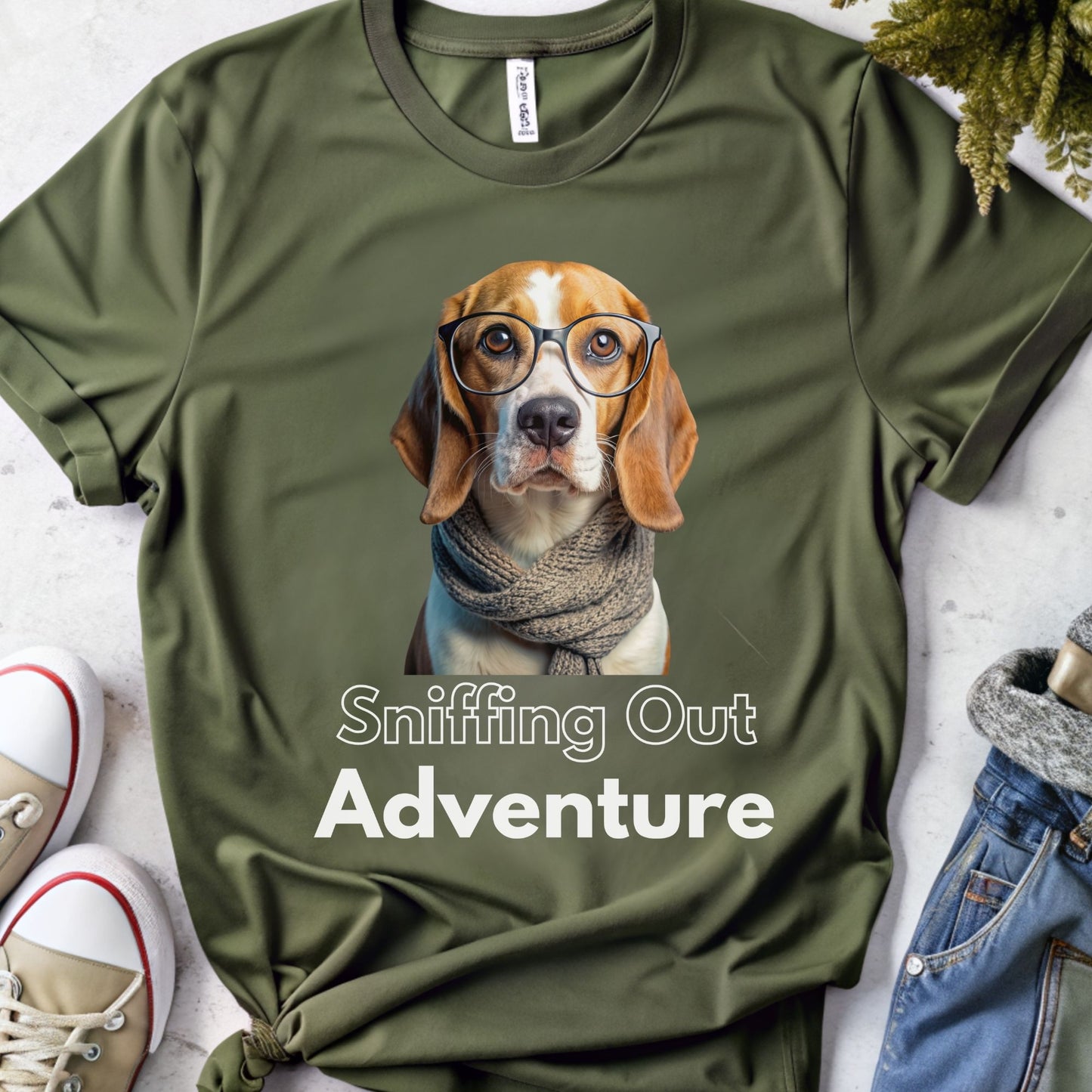 Cute Beagle Dog T-shirt for Dog Lovers | Sniffing Out Adventure