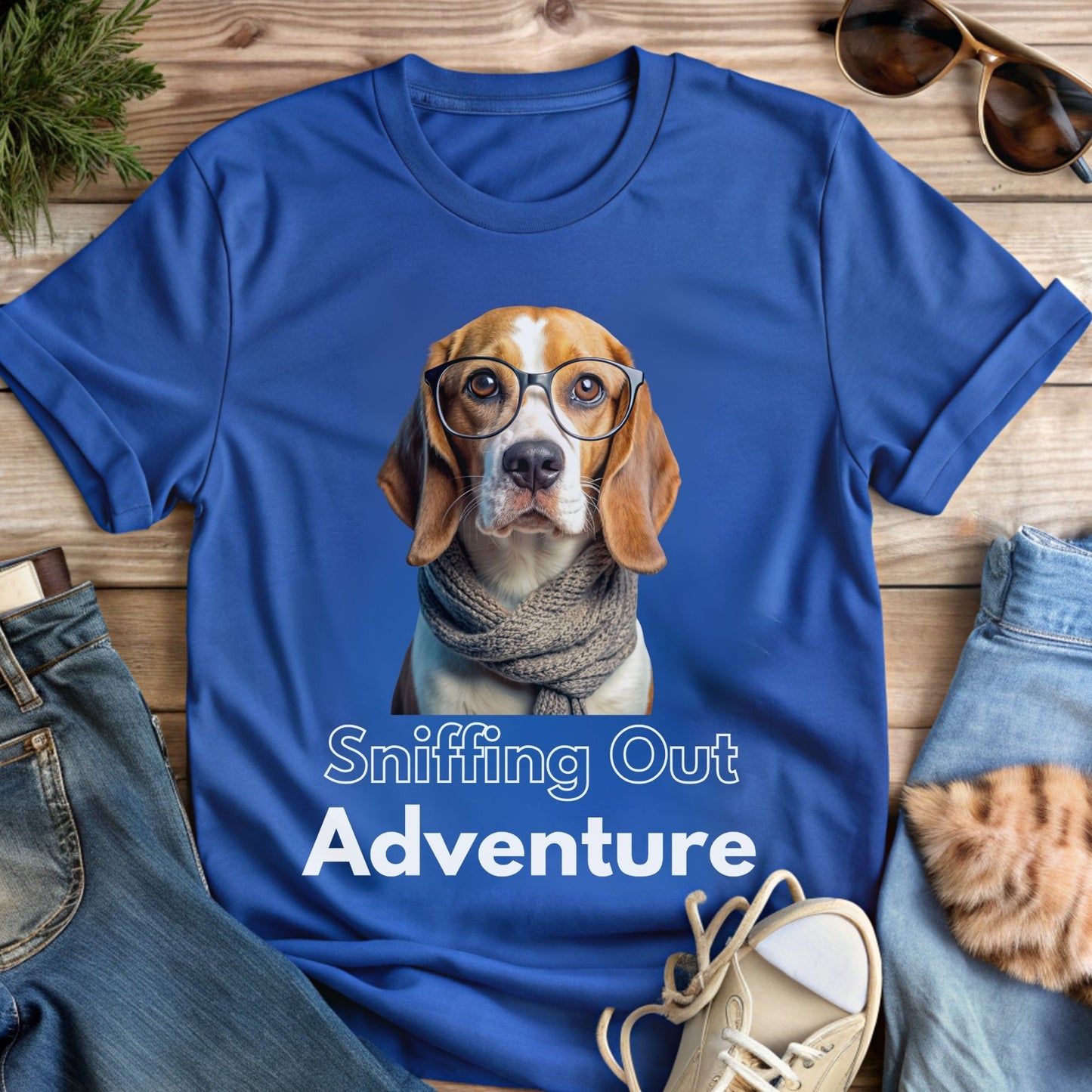 Cute Beagle Dog T-shirt for Dog Lovers | Sniffing Out Adventure