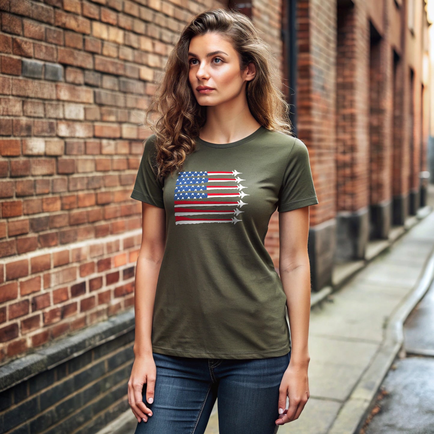 America Flag Shirt | USA Flag plane T-Shirt