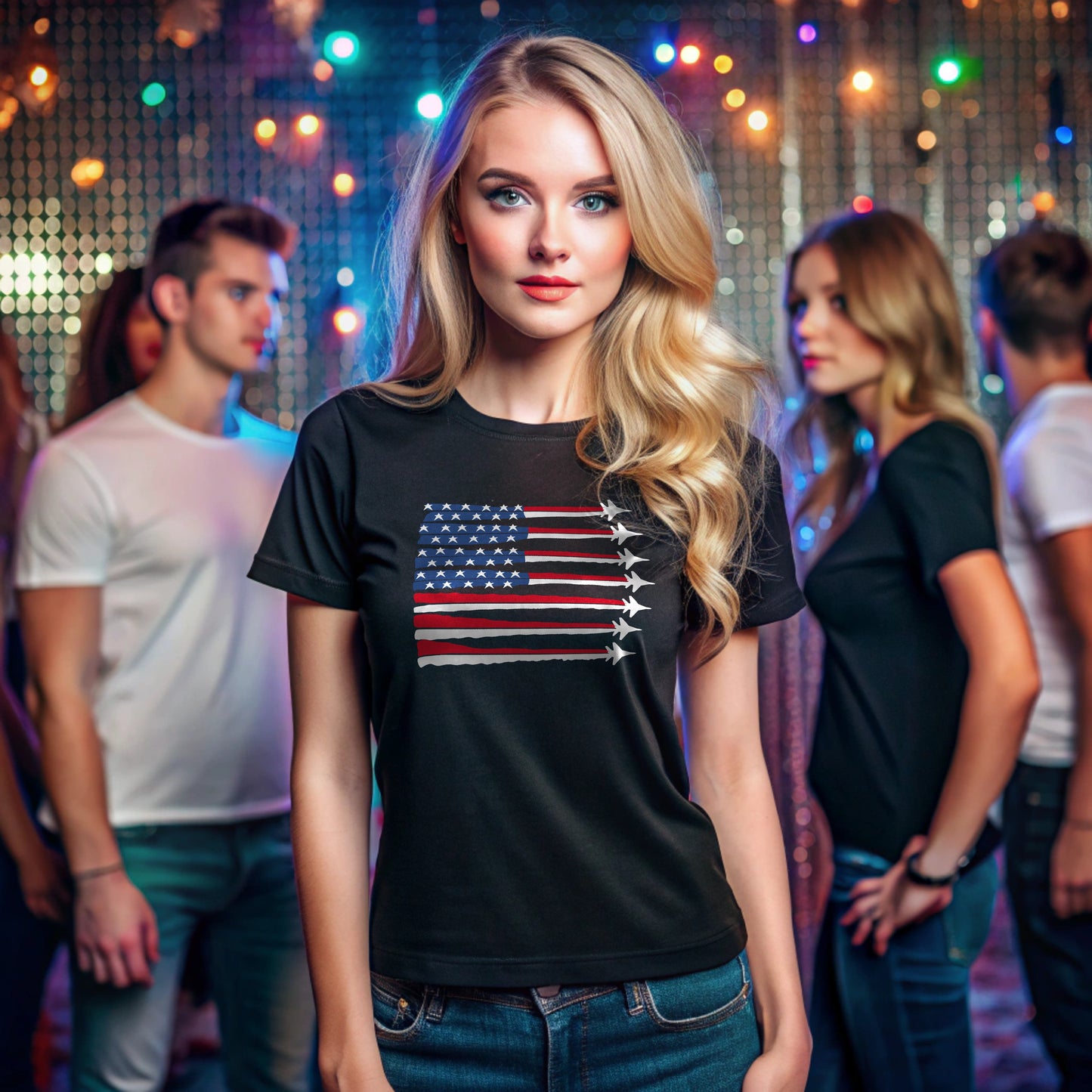 America Flag Shirt | USA Flag plane T-Shirt