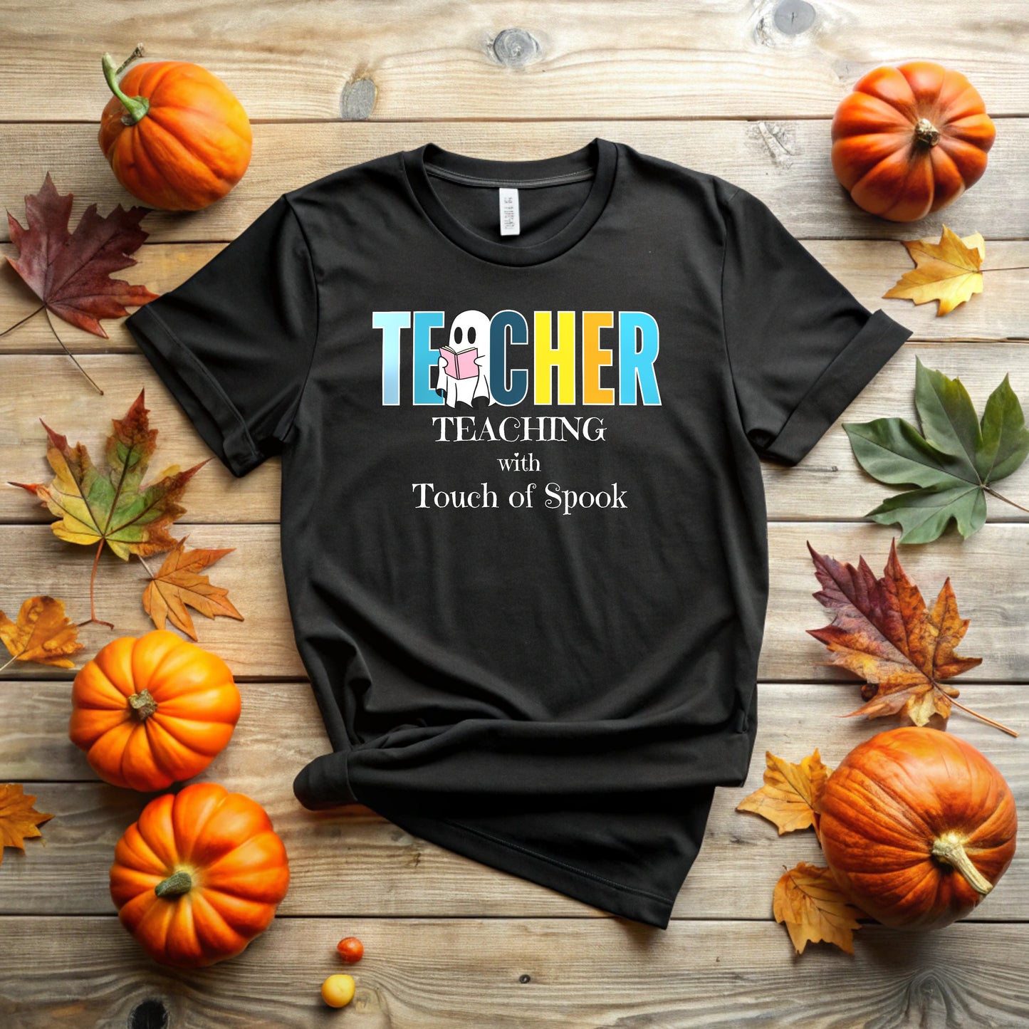 Teaching with a Touch of Spook T-Shirt for Teacher | Fun Halloween Teacher Tee