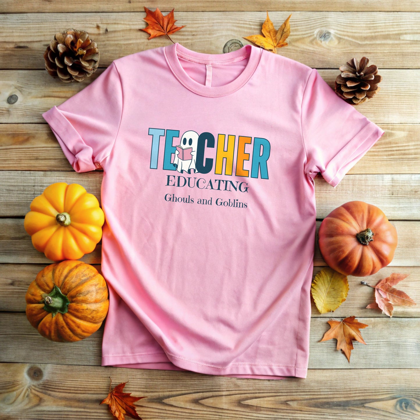 Educating Ghouls and Goblins T-Shirt for Teacher | Spooky Fun Halloween Teacher Tee