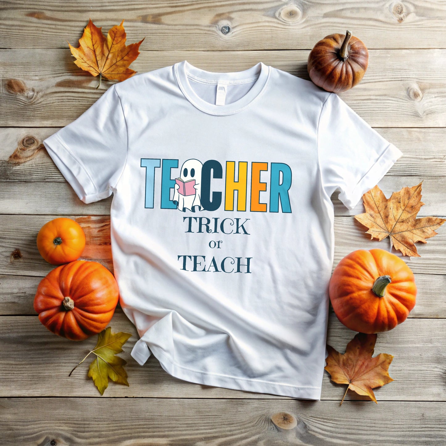 Trick or Teach T-Shirt for Teacher | Fun Halloween Teacher Tee