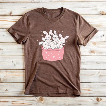 Cute bunnies in a basket Tee for Easter