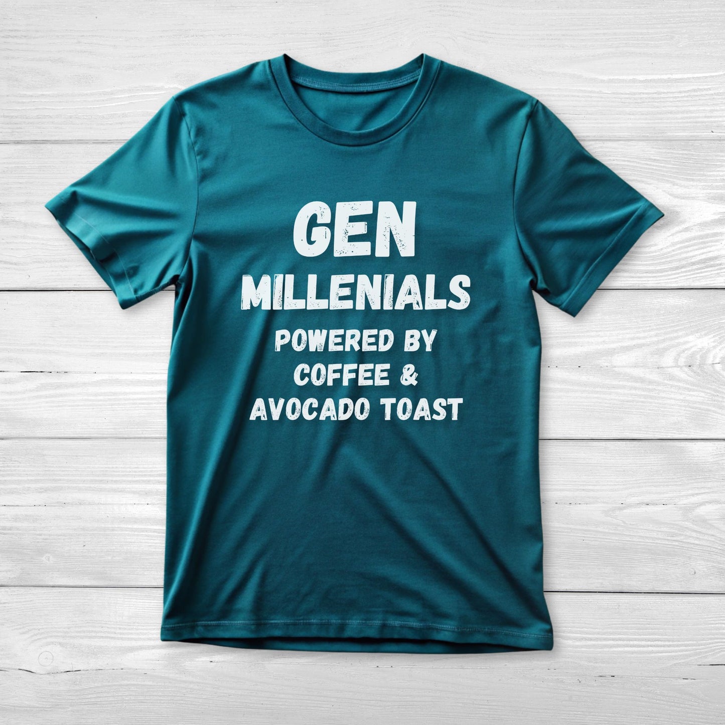 GEN Millenials Powered by Coffee & Avocado Toast Tee