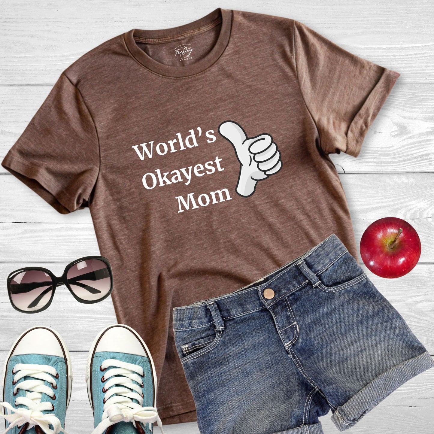 Mom T-Shirt - World's Okayest Mom Design
