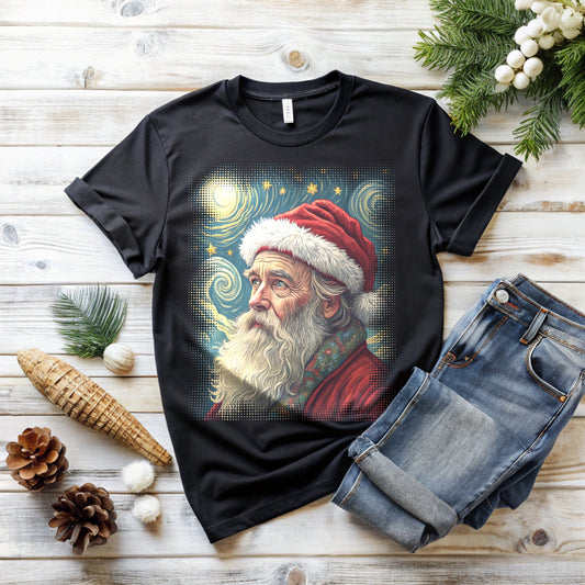 Santa Claus Van Gogh T-Shirt