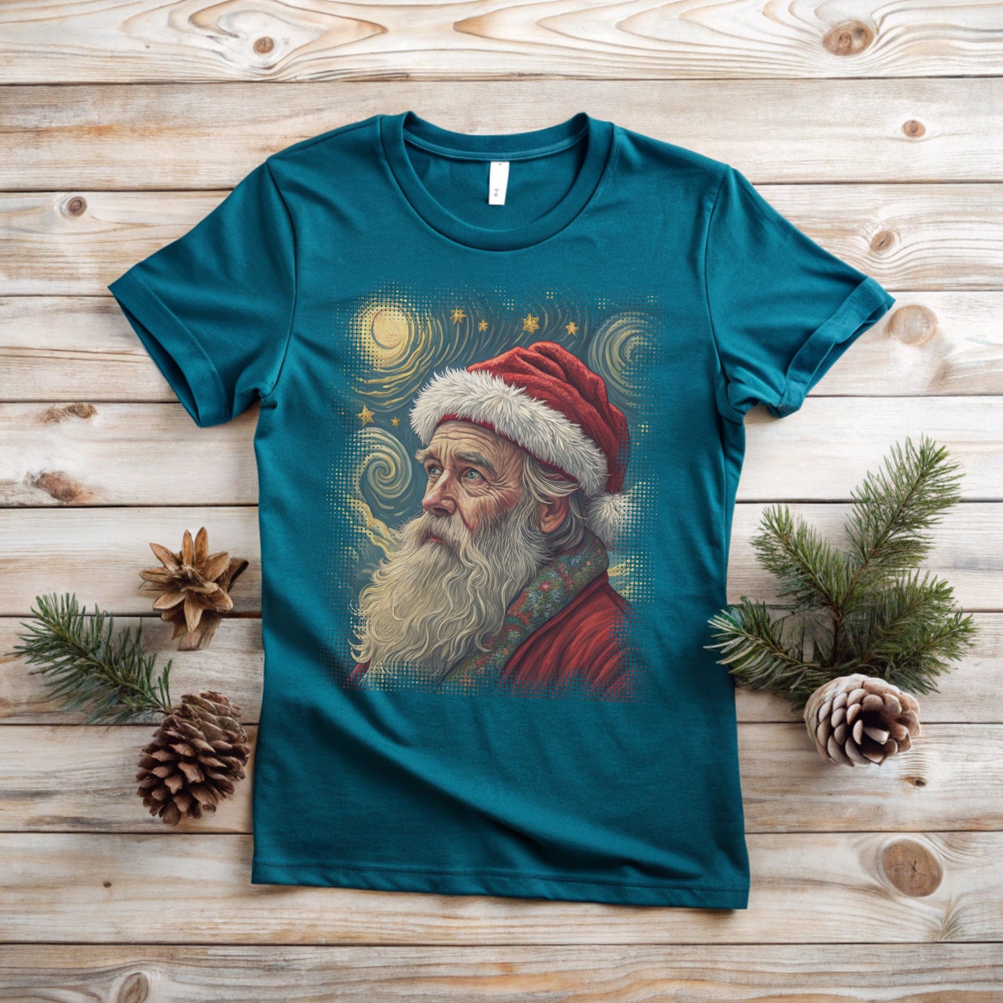 Santa Claus Van Gogh T-Shirt