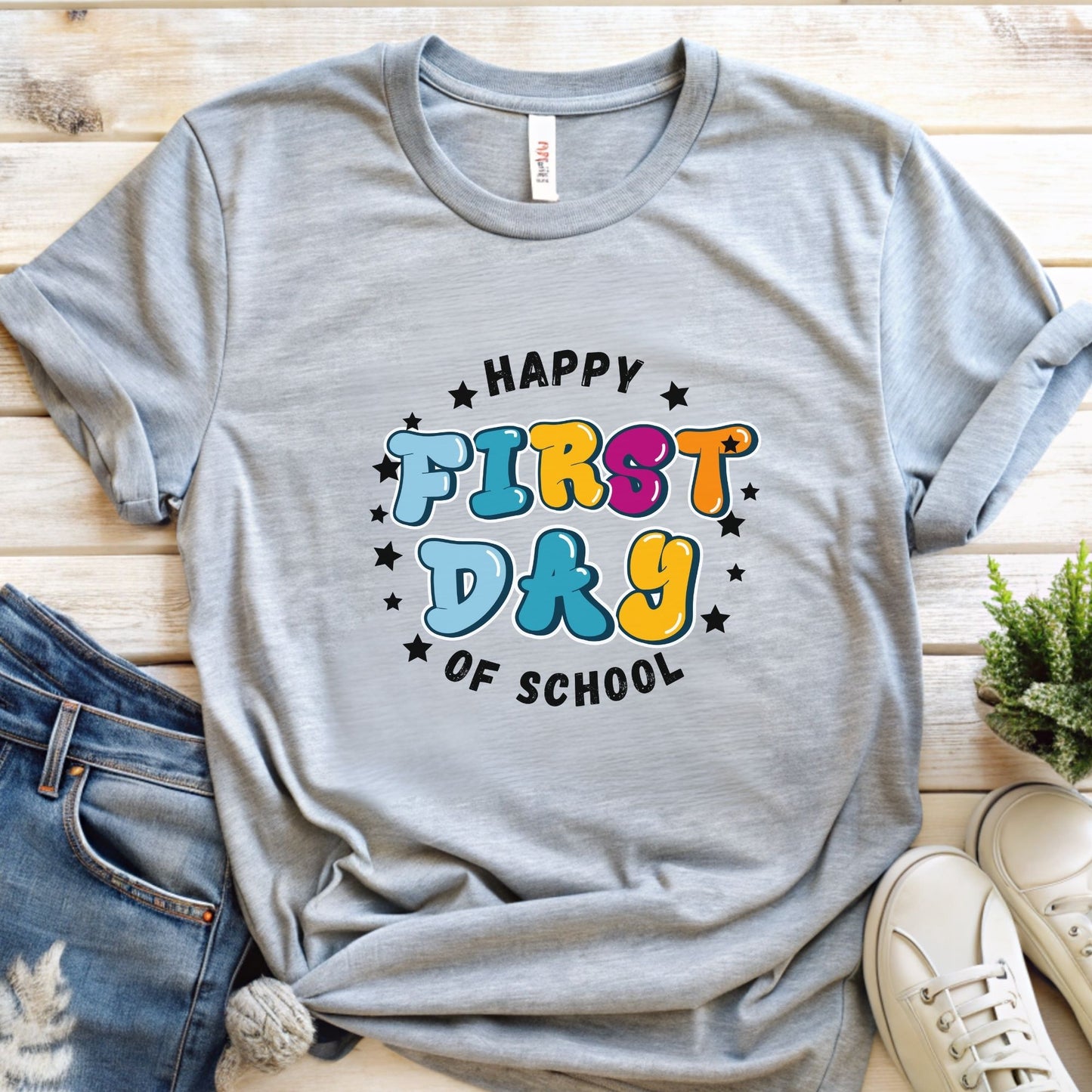 Happy First Day of School Teacher Shirt | Back to School Shirt for Teachers version #2