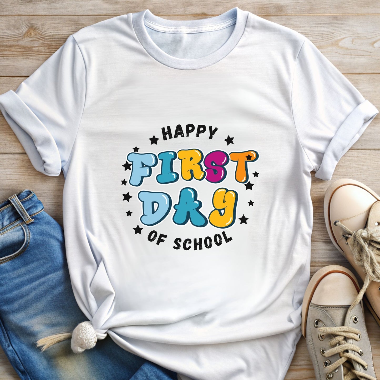 Happy First Day of School Teacher Shirt | Back to School Shirt for Teachers version #2