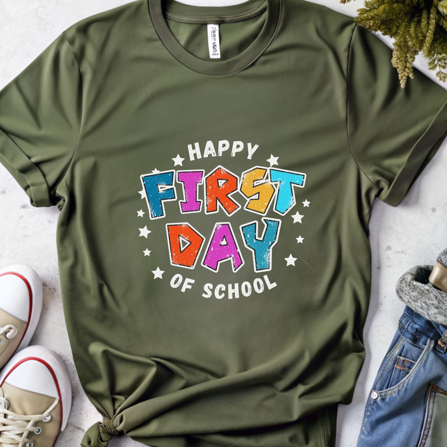 Happy First Day of School Teacher Shirt |  Back to School Shirt for Teachers version #3