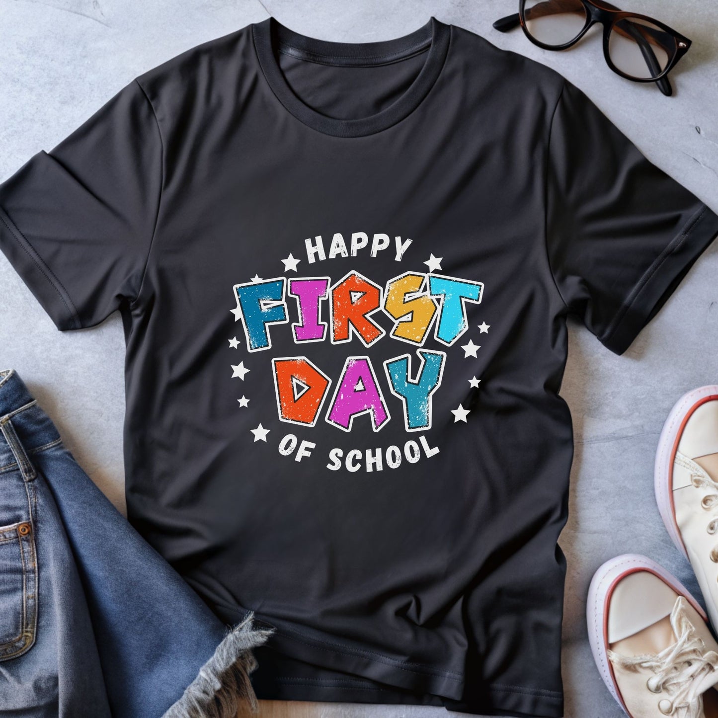 Happy First Day of School Teacher Shirt |  Back to School Shirt for Teachers version #3