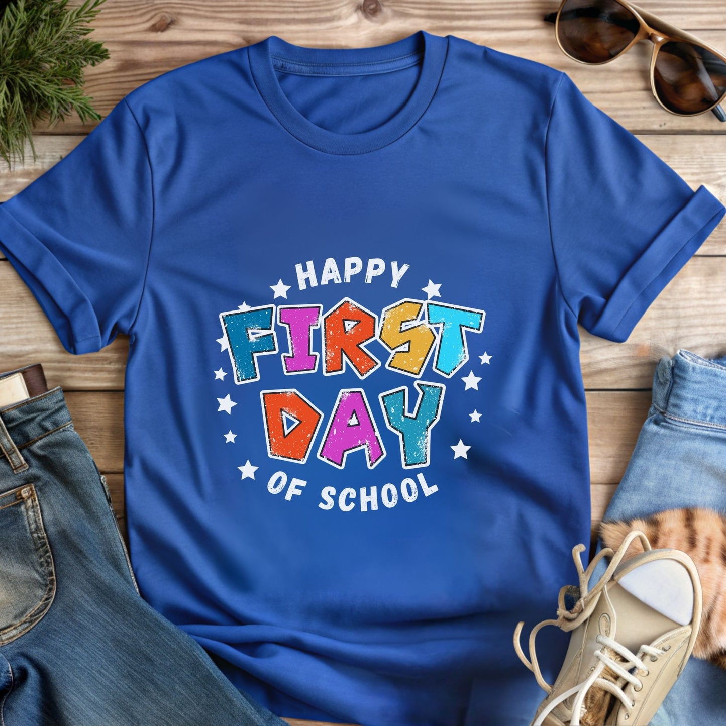 Happy First Day of School Teacher Shirt |  Back to School Shirt for Teachers version #3
