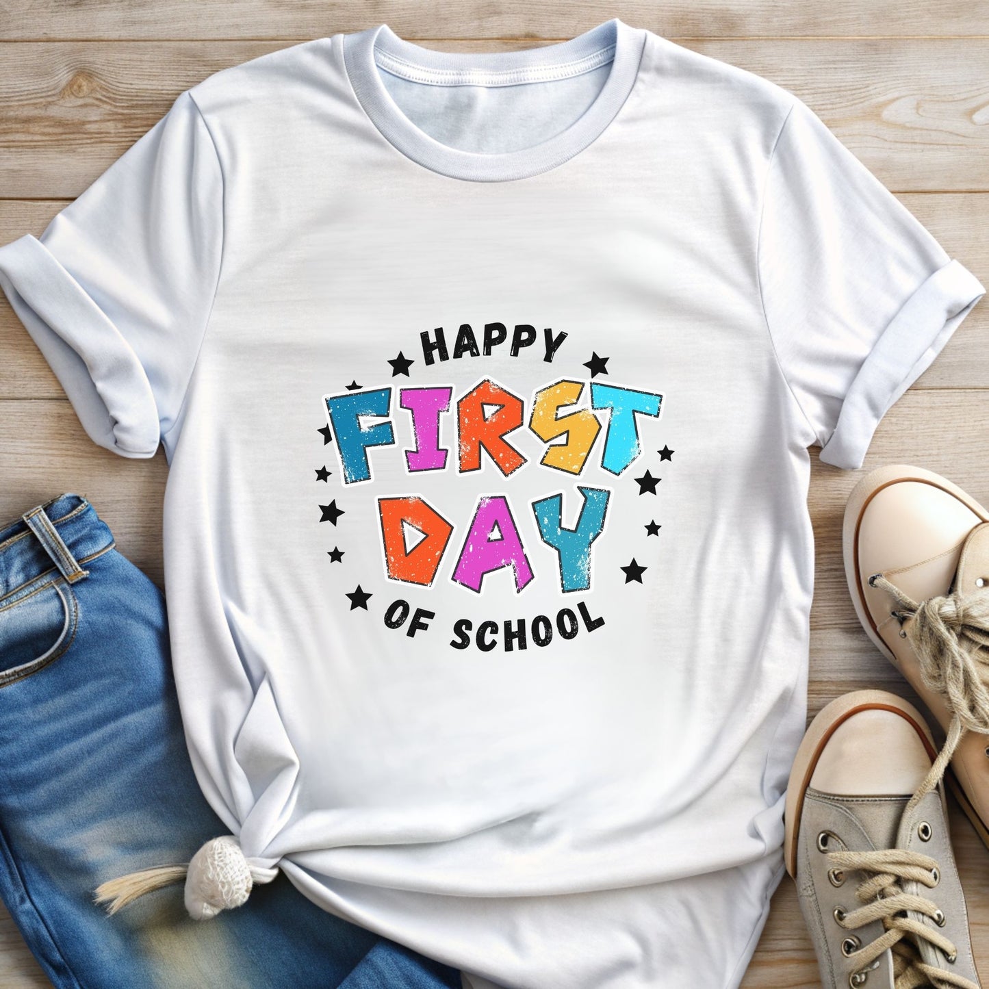 Happy First Day of School Teacher Shirt |  Back to School Shirt for Teachers version #3