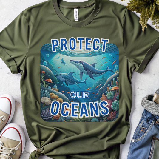 Protect Our Ocean T-Shirt | Deep Ocean Design for Ocean Lovers