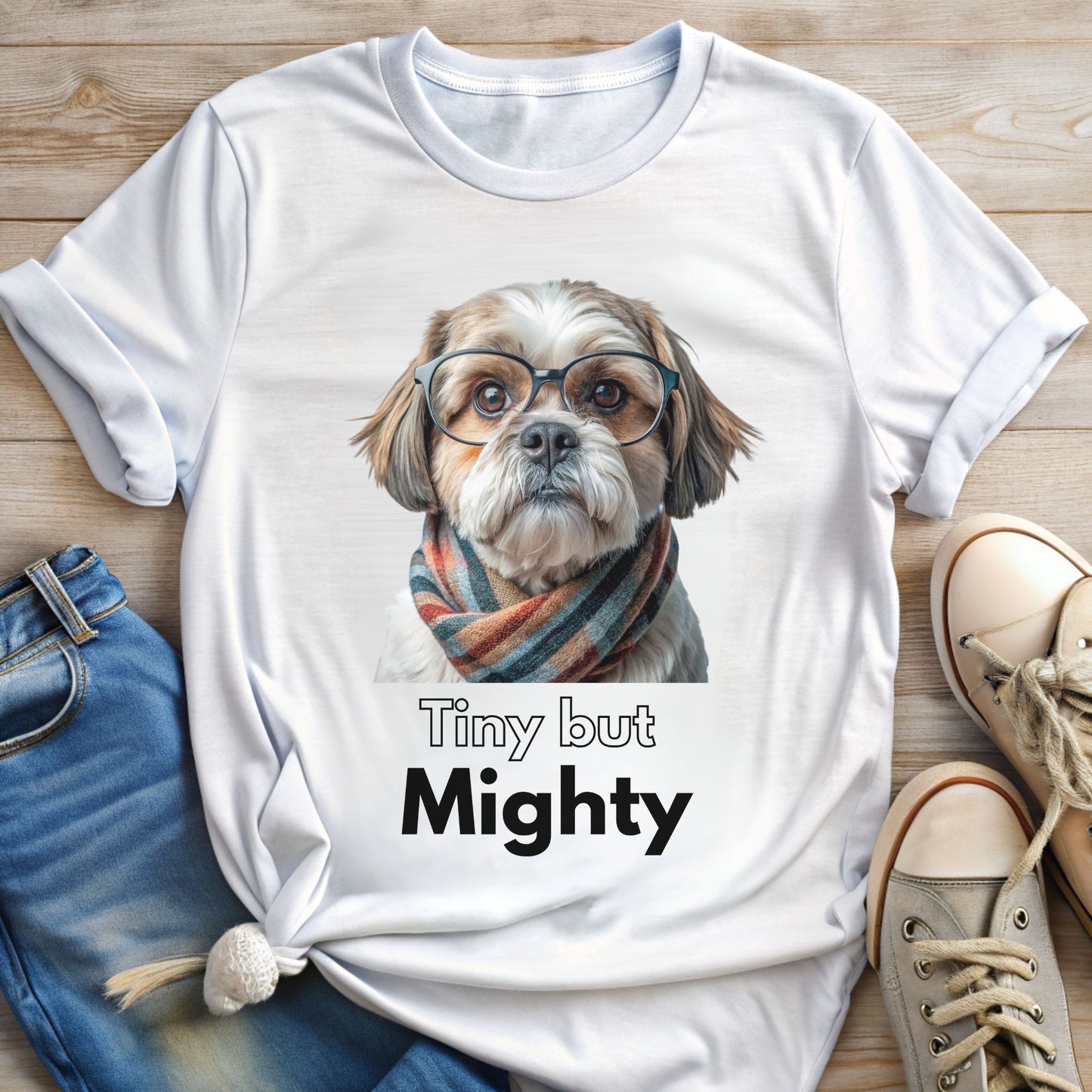 Cute Shih Tzu Dog Shirt for Dog Lover | Tiny but Mighty